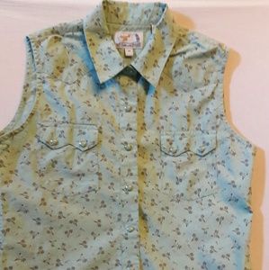 Pandhandle Slim Retro Western Wear Sleeveless Snap
